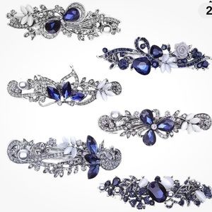 Crystal Rhinestone (faux) Hair Barrette large